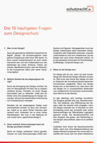 FAQ Designschutz schutzrecht